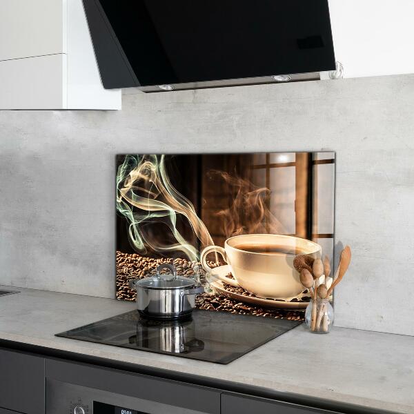 Pannello paraschizzi cucina Una tazza con caffè aromatico