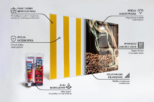 Pannello paraschizzi cucina Una tazza con caffè aromatico