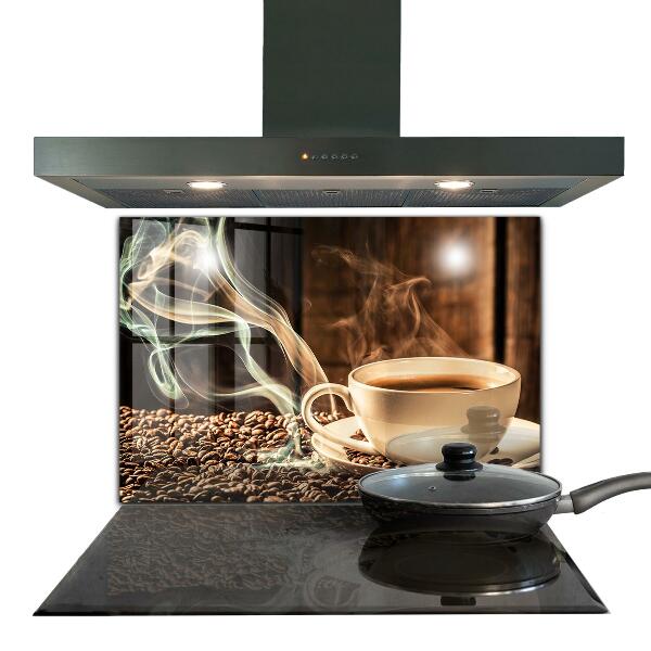 Pannello paraschizzi cucina Una tazza con caffè aromatico