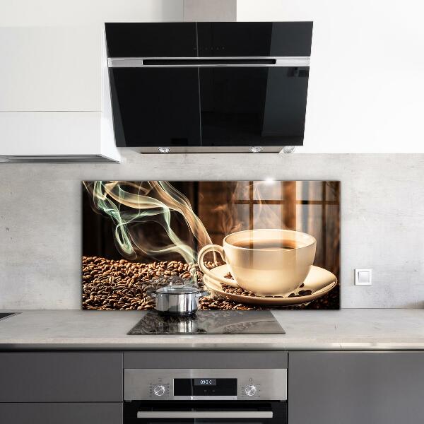 Pannello paraschizzi cucina Una tazza con caffè aromatico
