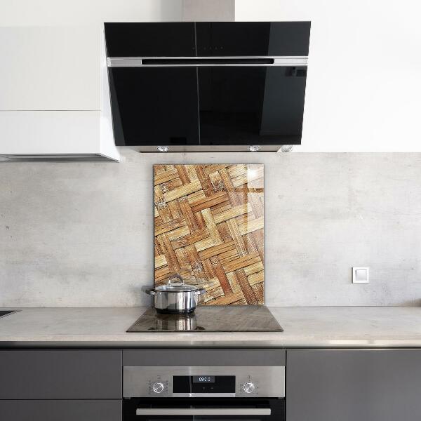 Pannello paraschizzi cucina Rattan di bambù intrecciato asia