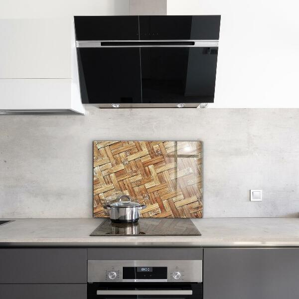 Pannello paraschizzi cucina Rattan di bambù intrecciato asia