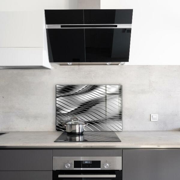Pannello paraschizzi cucina Astrazione delle onde metalliche