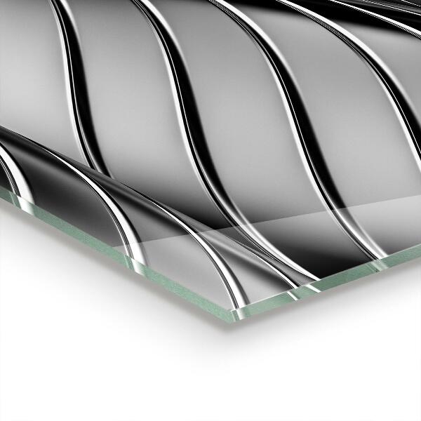 Pannello paraschizzi cucina Astrazione delle onde metalliche