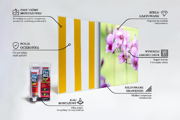 Pannello paraschizzi cucina Orchidea viola