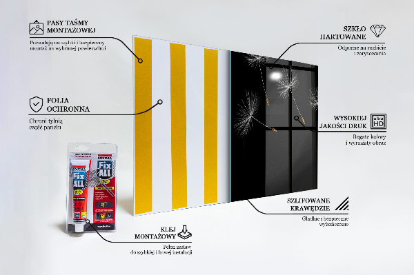 Pannello paraschizzi cucina Denti di leone nel vento