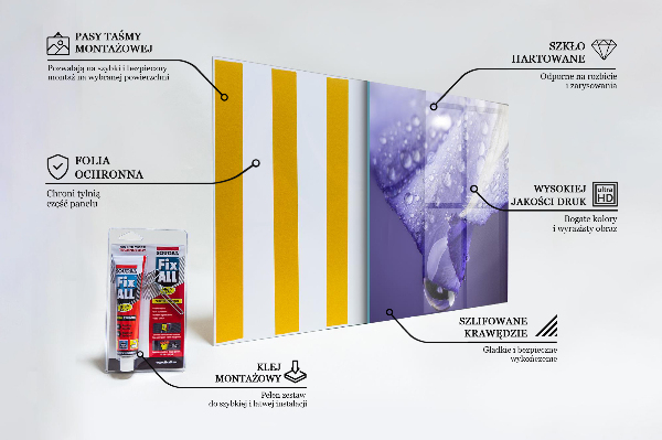 Pannello paraschizzi cucina Petalo di fiore viola