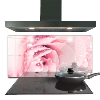Pannello paraschizzi cucina Fiore delicato rosa