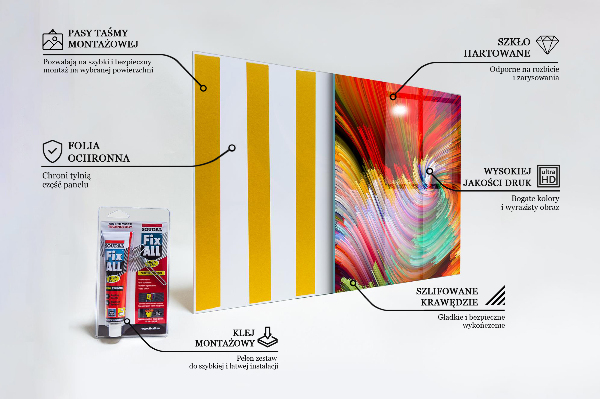 Pannello paraschizzi cucina Mix di colori energici