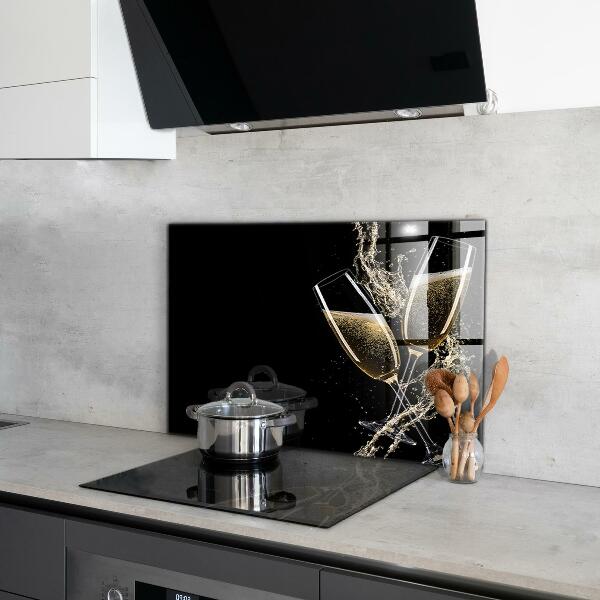 Rivestimento parete cucina Brindisi notturno con champagne