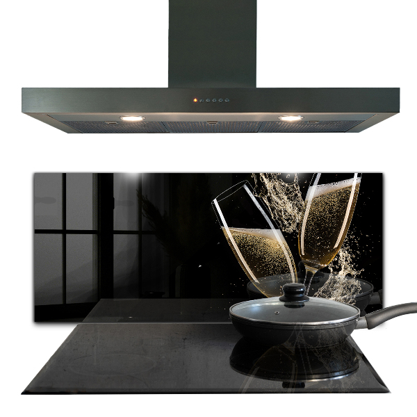 Rivestimento parete cucina Brindisi notturno con champagne