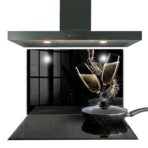 Rivestimento parete cucina Brindisi notturno con champagne