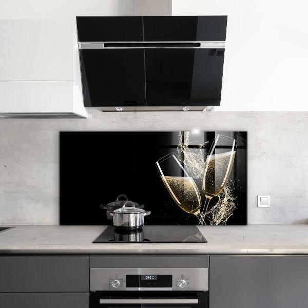Rivestimento parete cucina Brindisi notturno con champagne