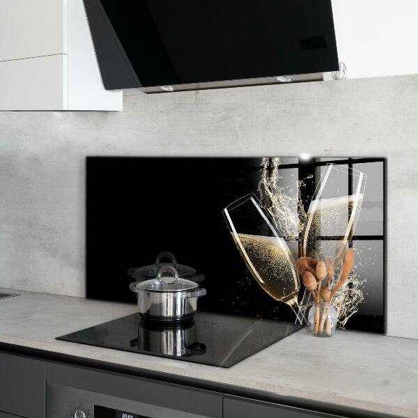 Rivestimento parete cucina Brindisi notturno con champagne