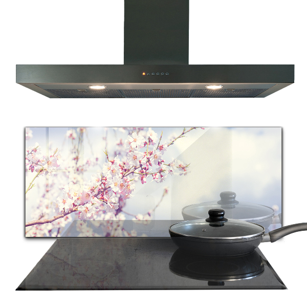 Pannello paraschizzi cucina Delicati fiori rosa