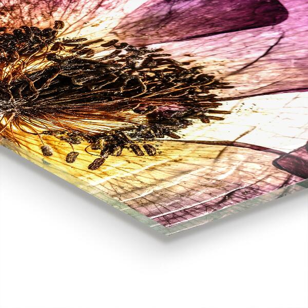 Pannello paraschizzi cucina Dettagli di fiori delicati