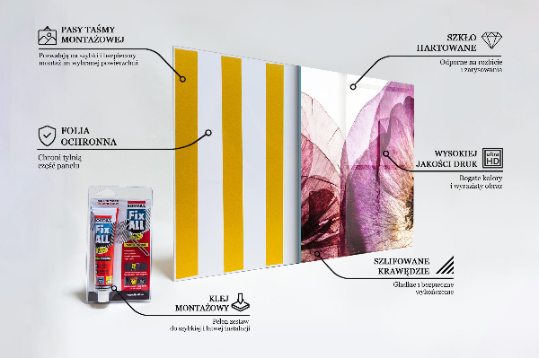 Pannello paraschizzi cucina Dettagli di fiori delicati