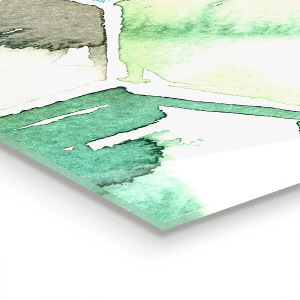 Pannello paraschizzi cucina Motivi geometrici dell'acquerello