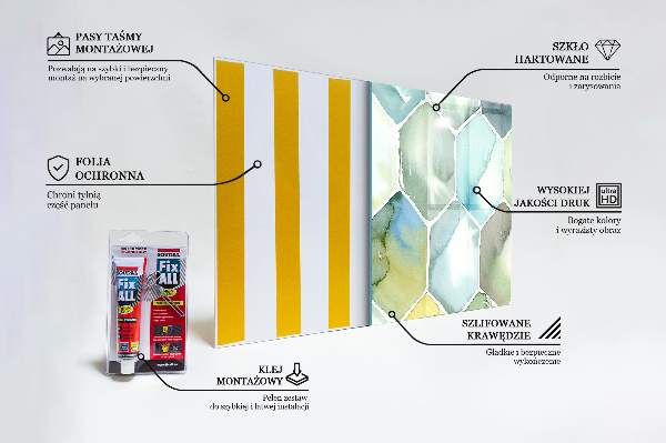 Pannello paraschizzi cucina Motivi geometrici dell'acquerello