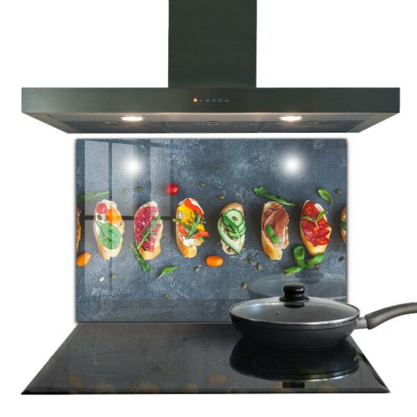 Rivestimento parete cucina Antipasti panini appetitosi