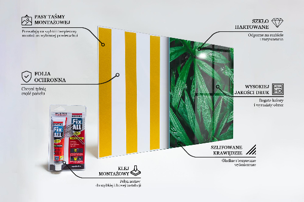 Pannello rivestimento parete cucina Foglie esotiche della giungla