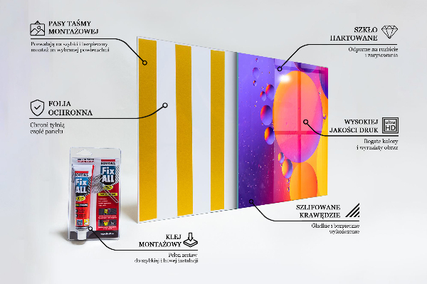 Pannello paraschizzi cucina Cerchi colorati