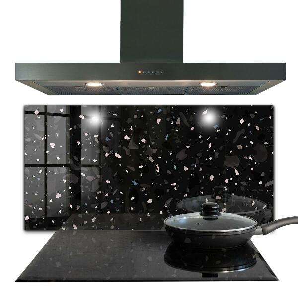 Pannello paraschizzi cucina Terrazzo in marmo nero terazzo