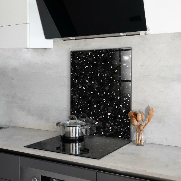 Pannello paraschizzi cucina Terrazzo in marmo nero terazzo