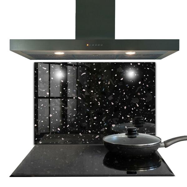 Pannello paraschizzi cucina Terrazzo in marmo nero terazzo