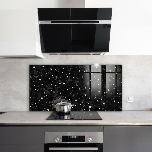 Pannello paraschizzi cucina Terrazzo in marmo nero terazzo