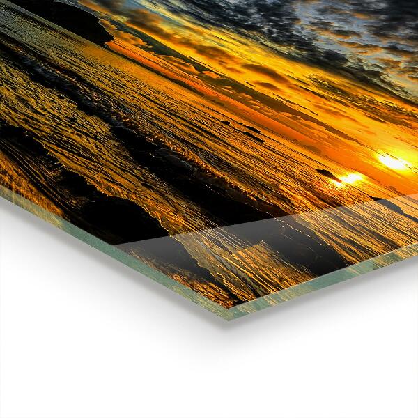 Pannello paraschizzi cucina Tramonto in riva al mare