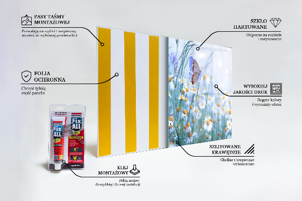 Pannello rivestimento parete cucina Fiore di farfalla del prato estivo