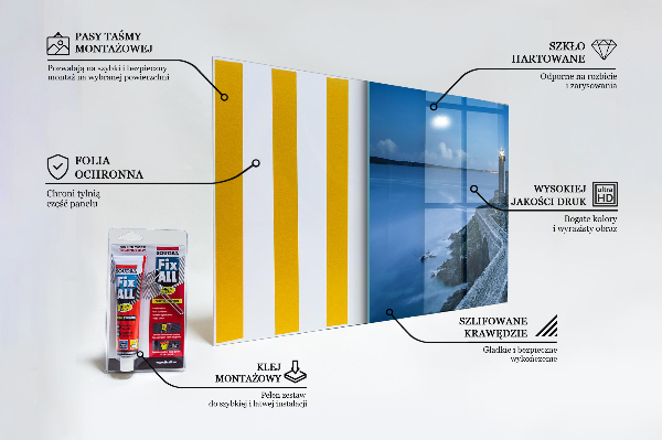 Pannello paraschizzi cucina Faro al tramonto