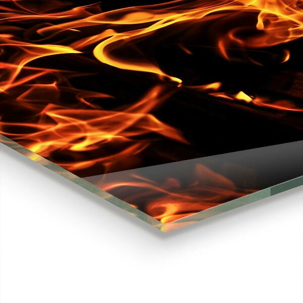 Pannello paraschizzi cucina Fiamme calde di un falò