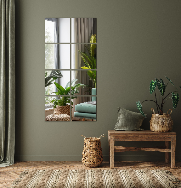 Piastrelle a specchio 6 pz 16x16 cm