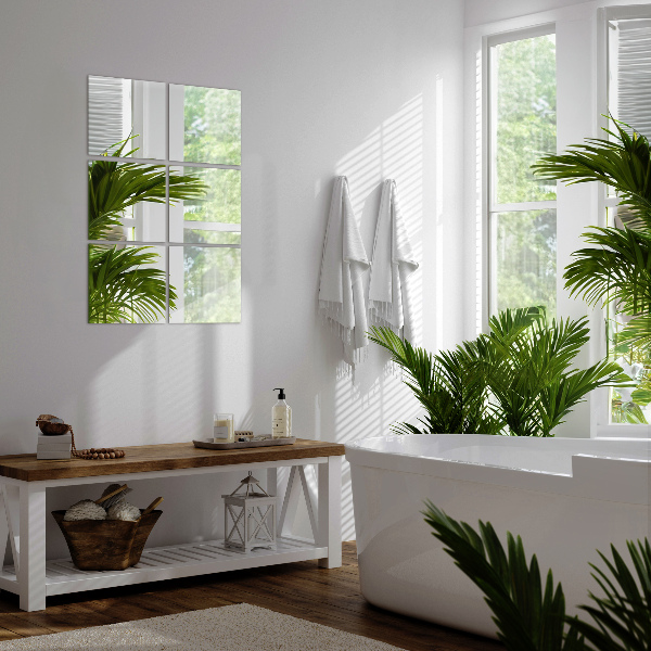 Piastrelle specchio 6 pz 20x20 cm