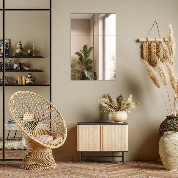 Piastrelle specchio 6 pz 20x20 cm