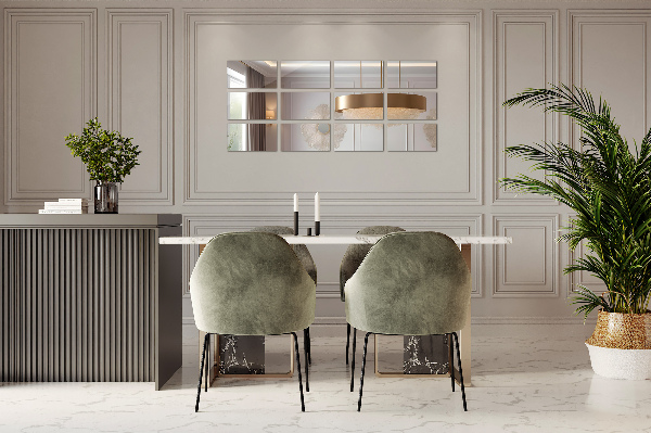 Piastrelle specchio adesive 6 pz 30x20 cm