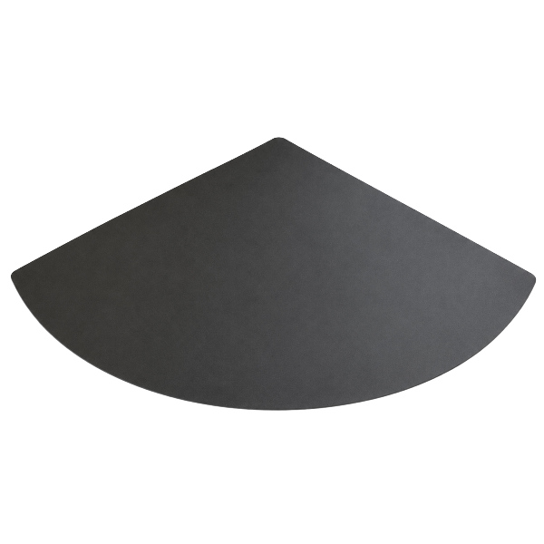 Piastra per barbecue a quarto di cerchio in lamiera nera 100x100 cm