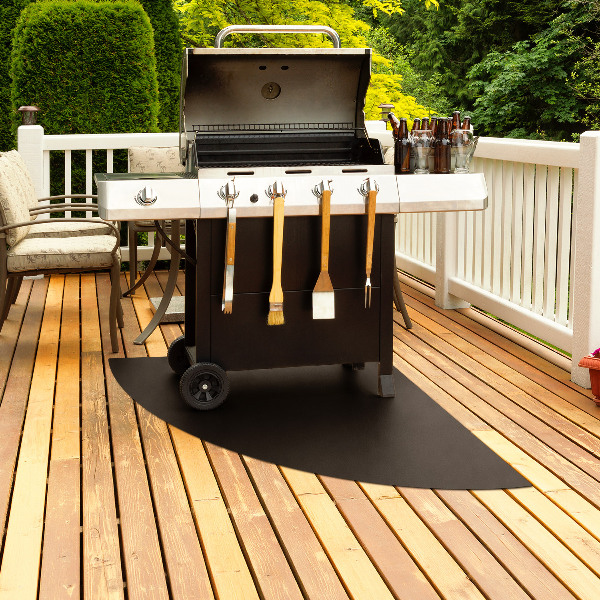 Piastra per barbecue a quarto di cerchio in lamiera nera 100x100 cm