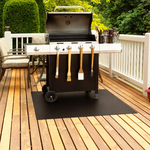 Tappetino rettangolare in lamiera per barbecue 100x70 cm