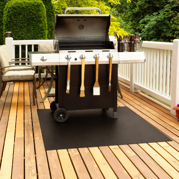 Pedana salvapavimento rettangolare per barbecue 100x80 cm