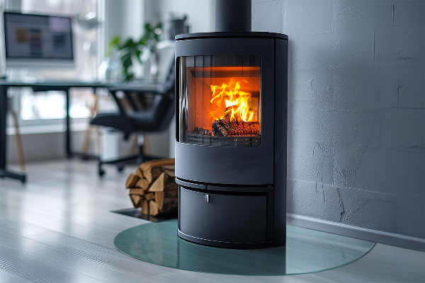 Lastra in vetro per caminetto 100x100 cm