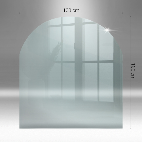 Lastra in vetro per caminetto 100x100 cm