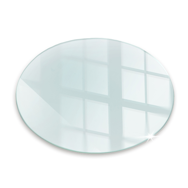 Vetro sotto il camino fi80 cm