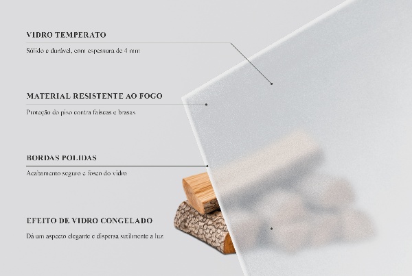 Lastra sotto camino tonda semitrasparente fi100 cm