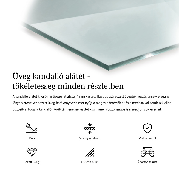 Vetro sotto stufa 100x70 cm