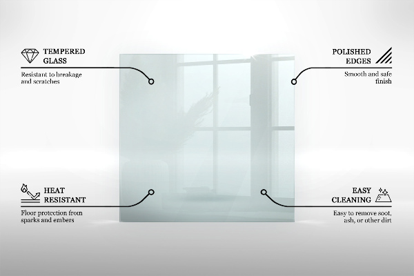 Vetro sotto stufa 60x40 cm