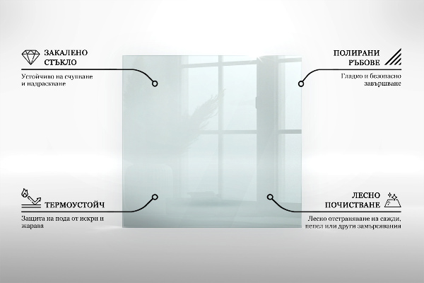 Vetro sotto stufa 80x60 cm