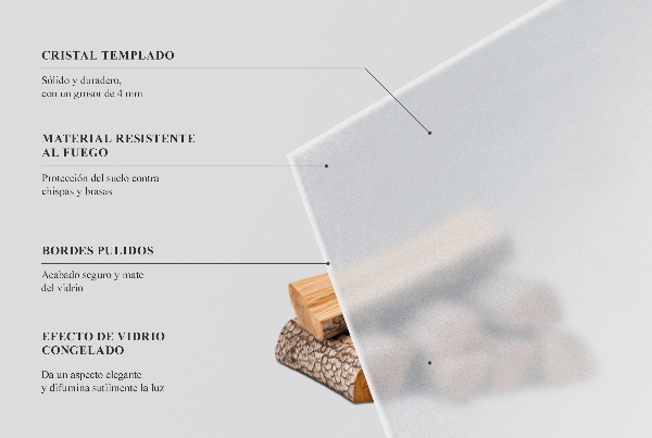Vetro sotto stufa rettangolare semitrasparente 120x60 cm